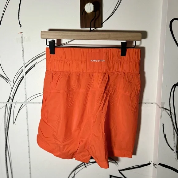 NEW Fabletics Orange Ultra High-Rise Piped Short, Small, Pockets+Wide Waist Band - Picture 8 of 10